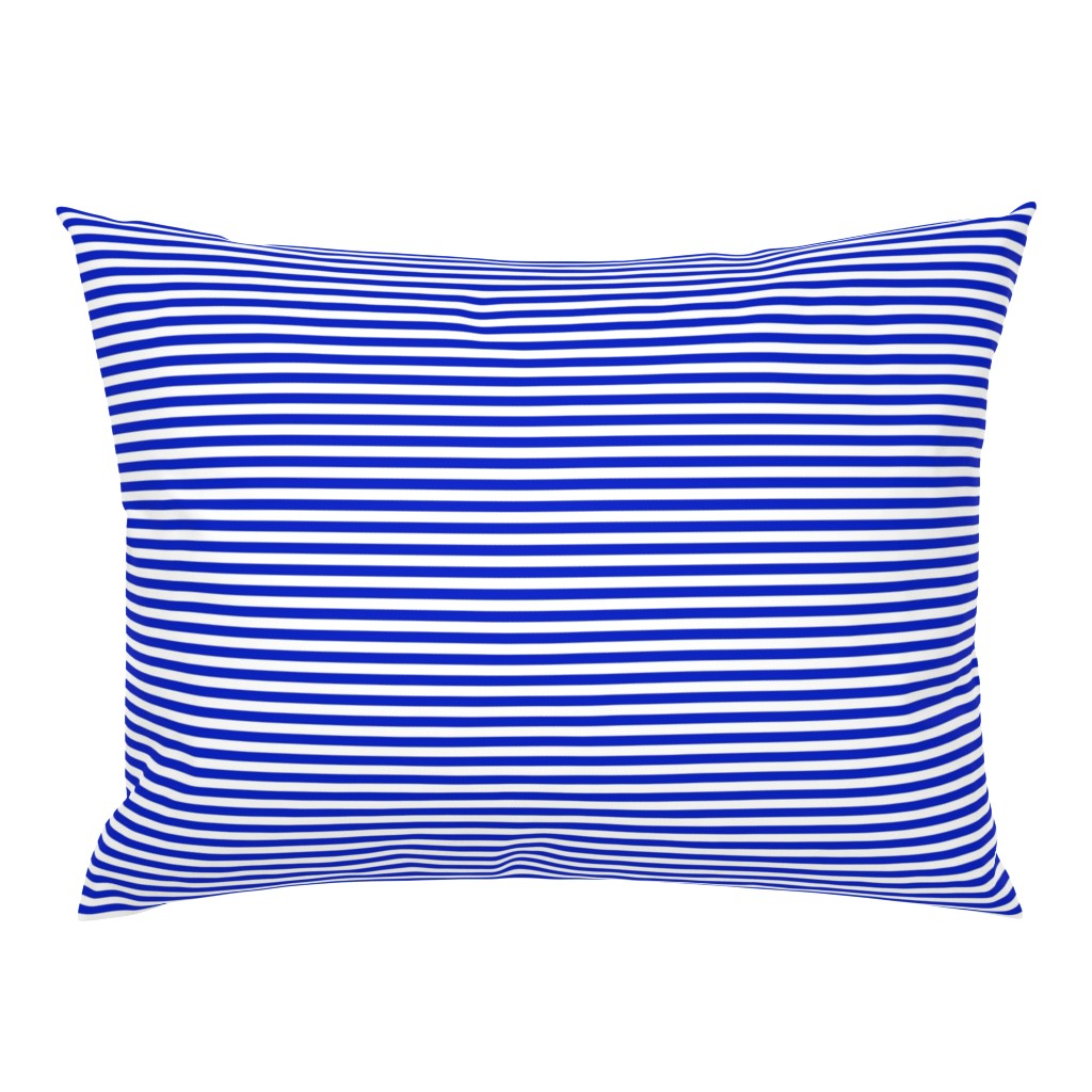  1/4" Horizontal Cobalt Blue and White Stripe