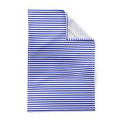  1/4" Horizontal Cobalt Blue and White Stripe