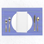  1/4" Horizontal Cobalt Blue and White Stripe