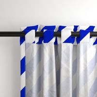 2" Wide Diagonal Cobalt Blue Candy Cane Stripes 