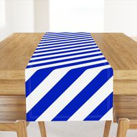 2" Wide Diagonal Cobalt Blue Candy Cane Stripes 