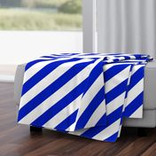 2" Wide Diagonal Cobalt Blue Candy Cane Stripes 