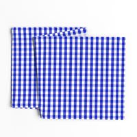 1/2" Cobalt Blue and White Gingham Check