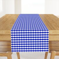 1/2" Cobalt Blue and White Gingham Check