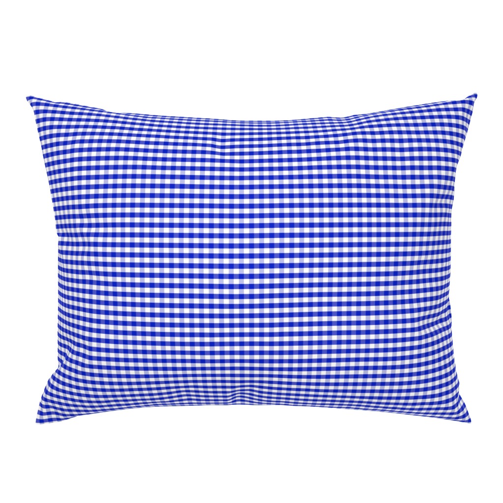 1/4" Cobalt Blue and White Gingham Check