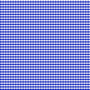 1/4" Cobalt Blue and White Gingham Check