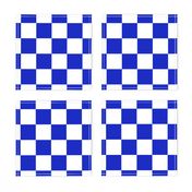 2" Cobalt Blue and White Checkerboard Squares