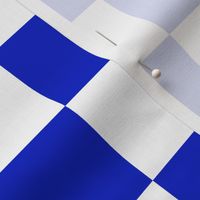 2" Cobalt Blue and White Checkerboard Squares