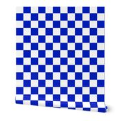 2" Cobalt Blue and White Checkerboard Squares