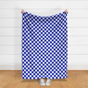 2" Cobalt Blue and White Checkerboard Squares