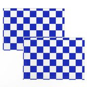 2" Cobalt Blue and White Checkerboard Squares