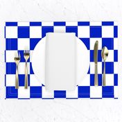 2" Cobalt Blue and White Checkerboard Squares