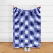 1" Cobalt Blue and White Checkerboard Squares