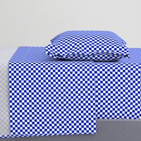 1/2" Cobalt Blue and White Checkerboard Squares