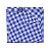 1/2" Cobalt Blue and White Checkerboard Squares