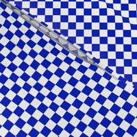 1/2" Cobalt Blue and White Checkerboard Squares