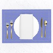 1/4" Cobalt Blue and White Checkerboard Squares