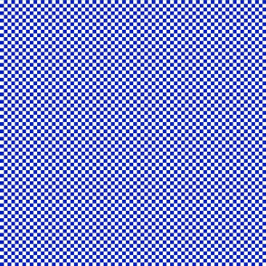 1/4" Cobalt Blue and White Checkerboard Squares