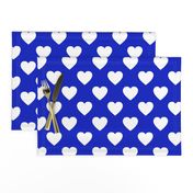 2" Cobalt Blue and White Hearts 