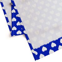 2" Cobalt Blue and White Hearts 