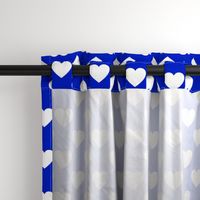 2" Cobalt Blue and White Hearts 