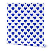 2" Cobalt Blue Hearts on White`