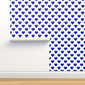 2" Cobalt Blue Hearts on White`