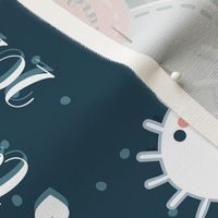 My Baby's Calendar 2024 // navy blue background // baby girl or boy