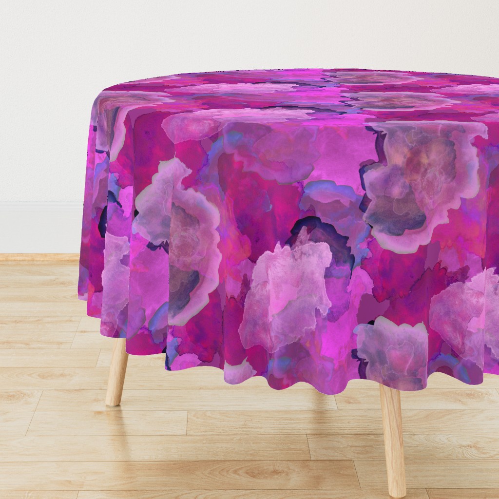 Abstract Painterly Fuchsia , abstract pink , purple watercolor