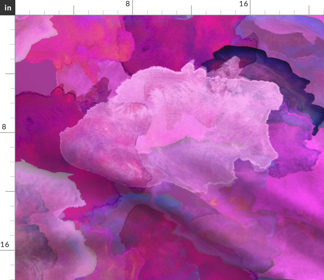 Abstract Painterly Fuchsia , abstract pink , purple watercolor