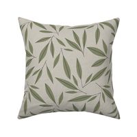 mid century modern olive leaves