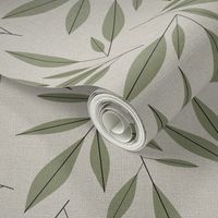 mid century modern olive leaves