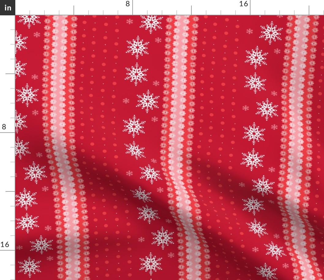 snowflakes on red