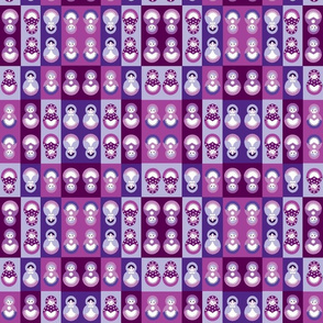 Purples & Blues Russian dolls