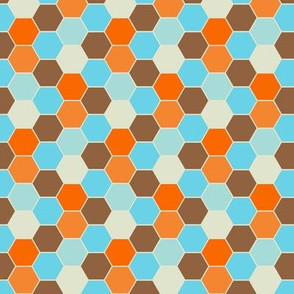 Retro Goldfish - Hexagon Pattern