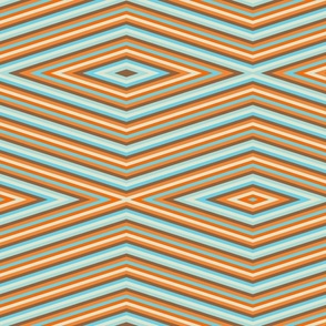 Retro Goldfish - Diagonal Stripes