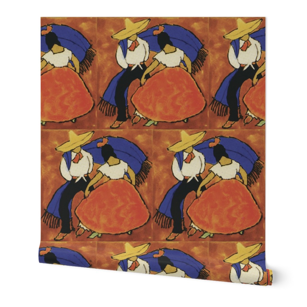 Fiesta Folklore Dancers Tile