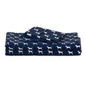 coonhound on navy || dog fabric (90) C18BS