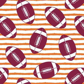 college football - maroon on orange stripes