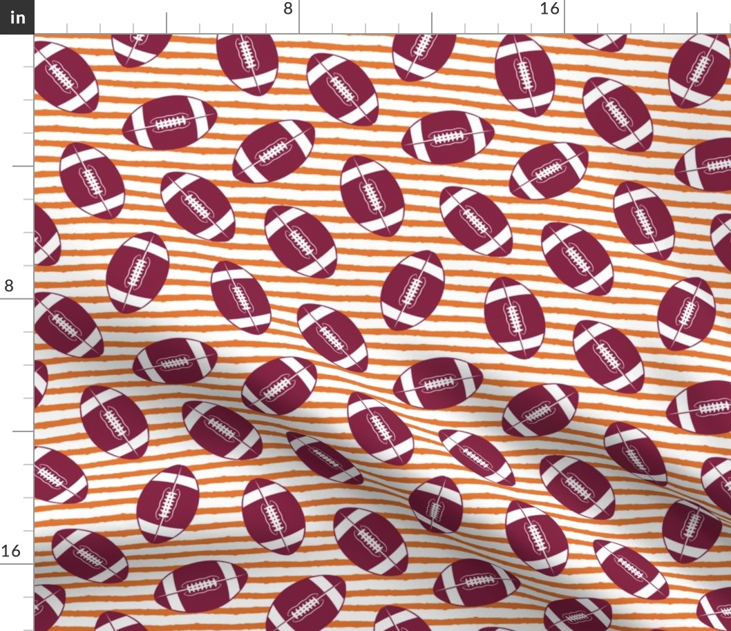 college football - maroon on orange stripes