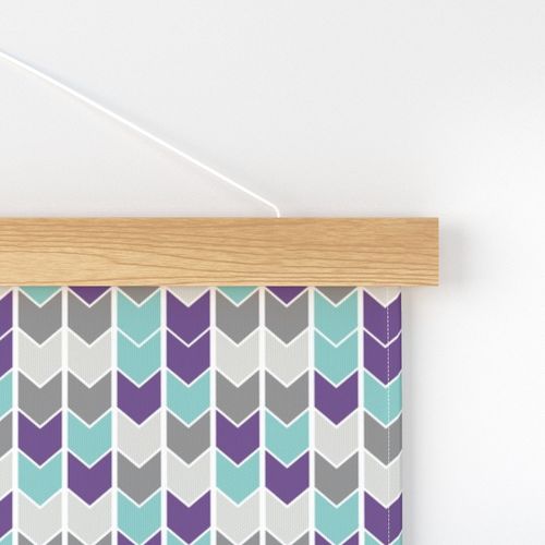 Chevron Arrows - Purple, Teal, Grey