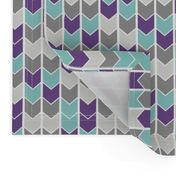 Chevron Arrows - Purple, Teal, Grey