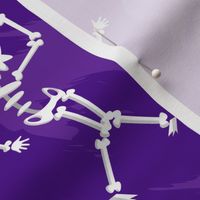 Halloween Skeletons Dancing Purple 