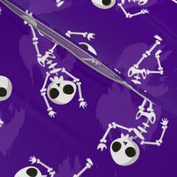 Halloween Skeletons Dancing Purple 