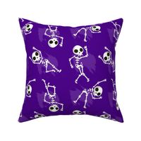 Halloween Skeletons Dancing Purple 