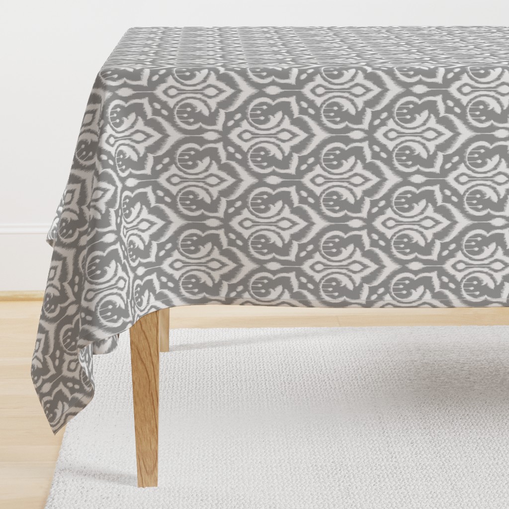 Ikat Damask - Gray Skies