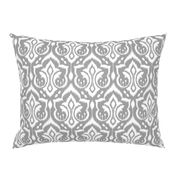 Ikat Damask - Gray Skies