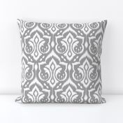 Ikat Damask - Gray Skies