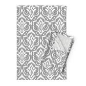 Ikat Damask - Gray Skies