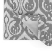 Ikat Damask - Gray Skies